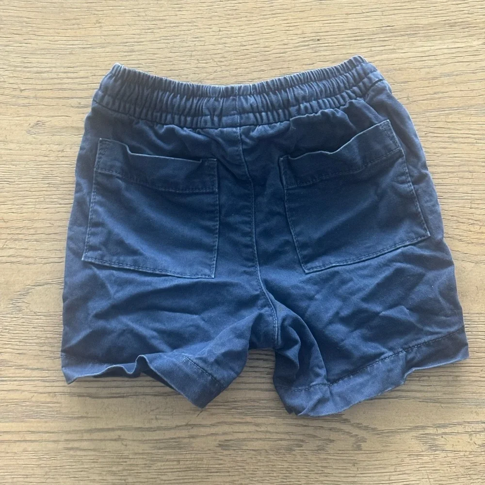 GAP Kids Navy Easy Pull On Shorts XS 4-5 Elastic Waist Cotton Casual navy